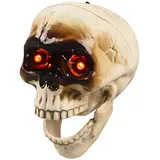 Ptdfjspt Gruselige Totenkopfköpfe Halloween Totenkopfköpfe mit Bewegungsmelder Halloween Dekoration Gruseliger Sound Gruselige Dekoration