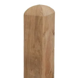Zaunpfosten Eiche – 9 × 9 × 110 cm, naturbelassen & gehobelt, mit Bischofsmütze, langlebig, für Garten-, Sichtschutz- & Holzzäune
