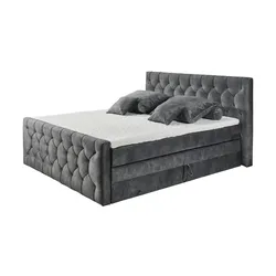 Boxspringbett  Cashfield ¦ grau ¦ Maße (cm): B: 200 H: 113