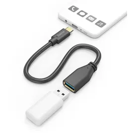Hama USB-C auf USB-A Adapter 0,15 m Schwarz