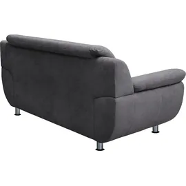 TRENDMANUFAKTUR 3-Sitzer Kunstleder 3-Sitzer Grau