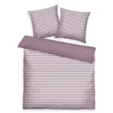 Tom Tailor MEDIUM STRIPES Lila 200 x 220 cm + 2 x 80 x 80 cm