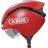 ABUS Fahrradhelm Gamechanger Tri - für Triathleten und Rennradfahrer - Aerodynamik für Bestzeiten - für Damen und Herren - Rot, Größe M