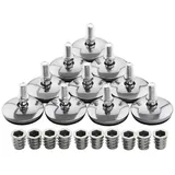 SO-TECH® Möbelfuß Verstellfüße MOBILIA inkl. Einschraubmuffen, (10-St), Ø 37 mm M8x12 Ø 3.7 cm