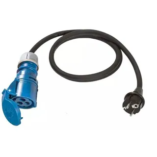 WEINGÄRTNER KABEL Weingärtner CEE-Adapterleitung Schukostecker Kupplung 3polig 1,5m, schwarz 00506