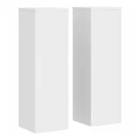 VidaXL Pflanzenständer 2 Stk. Weiß 25x25x80 cm Holzwerkstoff