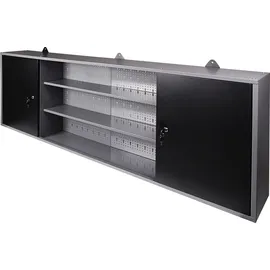 Ondis24 Lochwand Metall 160 cm grau/schwarz