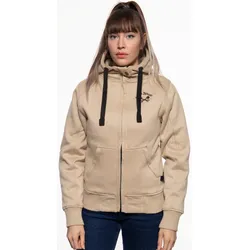 Queen Kerosin Heart Adventure Damen Jacke, beige, Größe 4XL