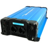 Solartronics Spannungswandler FS2500D 12V 2500 Watt reiner Sinus blau m. Display Ohne Fernbedienung