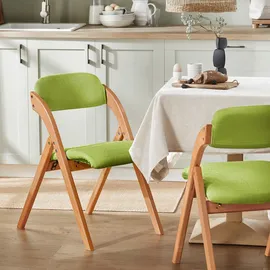 SoBuy Klappstuhl gepolstert grün