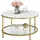 VASAGLE Couchtisch, mit Glasplatte, modern