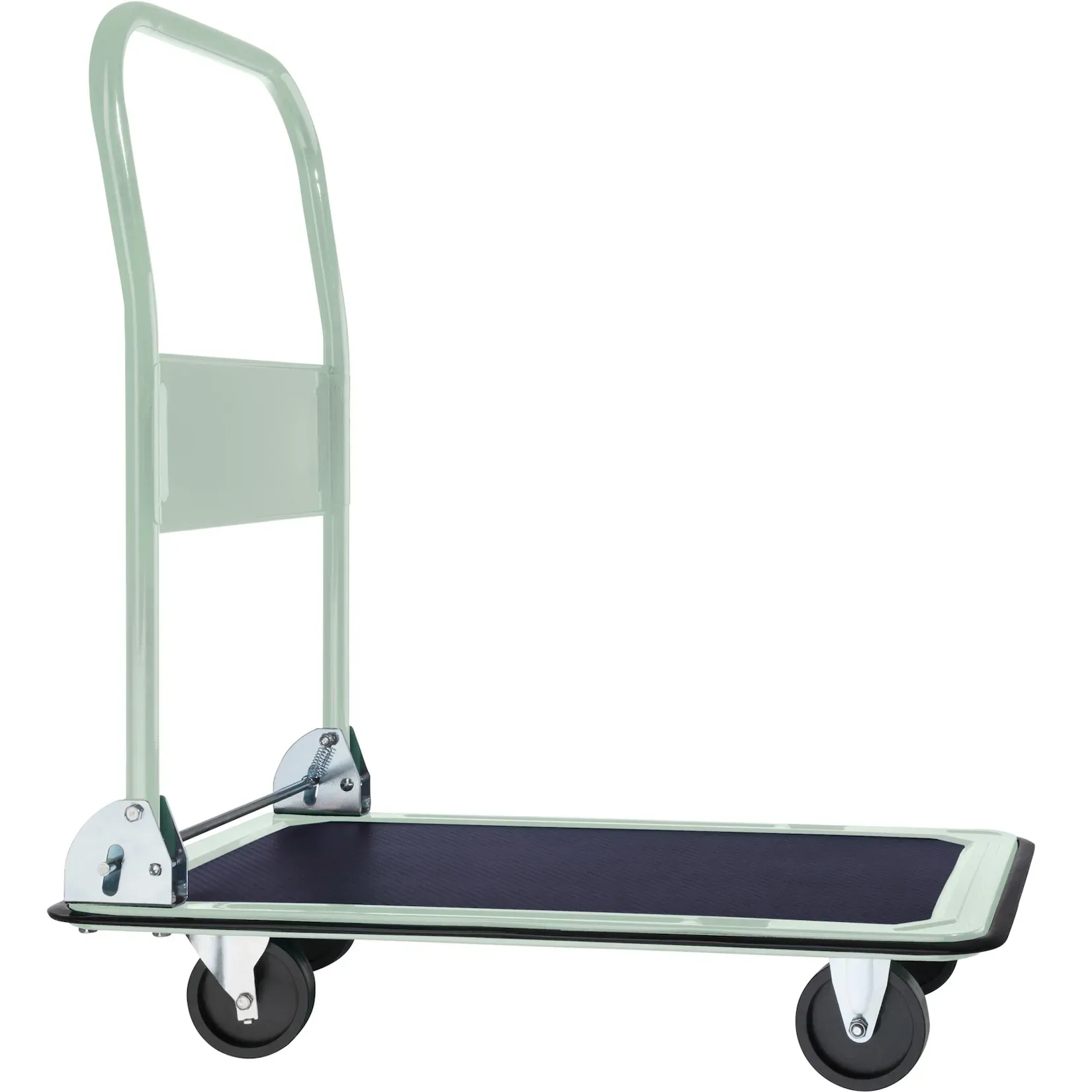 tectake® Plattformwagen, klappbarer Handgriff, rutschfeste Auflage und gummierter Kantenschutz, Ladefläche 73 x 47 cm