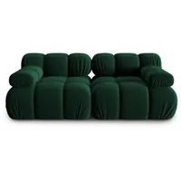 Micadoni Modulares-Sofa, Grün, Textil, 2-Sitzer, 94x63x188 cm, Hergestellt in Europa, Oeko-Tex®, Wohnzimmer, Sofas & Couches, Sofas, 2-Sitzer Sofas