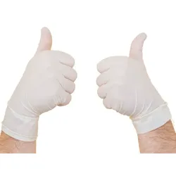 Commerline 1000 Stück XL Latex Einweghandschuhe Einmalhandschuhe Puderfrei Weiß