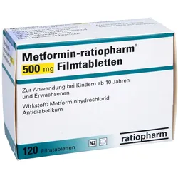 METFORMIN-ratiopharm 500 mg Filmtabletten 120 St