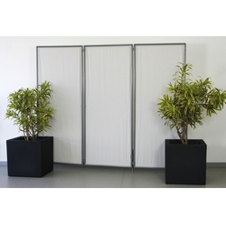 FLORACORD Wind- und Sichtschutz, Polyester/Aluminium, LxH: 210 x 170 cm - silberfarben
