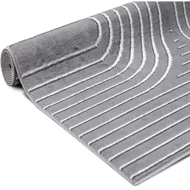 OTTO home Teppich OTTO HOME "Lysandra" Gr. 6, grau, B:200cm H:8mm L:300cm, Kunstfaser, Teppiche, Teppich, 3D-Effekt, softer Kurzflor, pflegeleicht, leichter Glanz, Scandi-Look