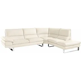Calia Italia Ecksofa CALIA ITALIA "Dave, italienisches Designsofa mit erstklassigem Sitzkomfort, L-Form", weiß (altweiß), B:297cm H:87cm T:97cm, NaturLeder Sorrento;Leder Bull, Sofas, Ecksofa, mit tollen Lederbezügen