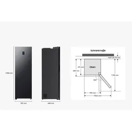Samsung RZ80 Eintür-Gefriergerät (323 l, 1860 mm hoch, Silber)