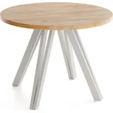 ESSTISCH Ravero runder ausziehbarer, Eiche Braun 100/100/77 cm