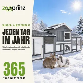 zooprinz Kleintierstall Don Camillo 210 x 85,5 x 54 cm Grau/Weiß