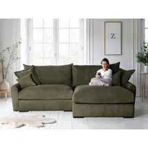 Home Affaire Eckcouch Polyester 4-Sitzer Grün
