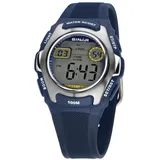 SINAR Jugenduhr Kinder Armbanduhr Digital Quarz Silikon XE-50-2 blau silber