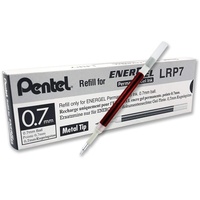 Pentel LRP7-BX Nachfüllmine für EnerGel Stifte, 12 Stück, 0.35 mm, rot