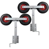 vidaXL Bootstrailer-Stützen Doppelrad 59-84 cm