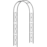 Outsunny Torbogen 114 x 30 x 230 cm Schwarz