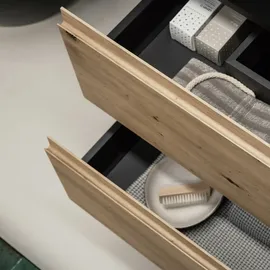 Laufen LANI Schubladenelement, ohne Ausschnitt, 1180x495x525mm, H4043301122671, Farbe: Wildeiche