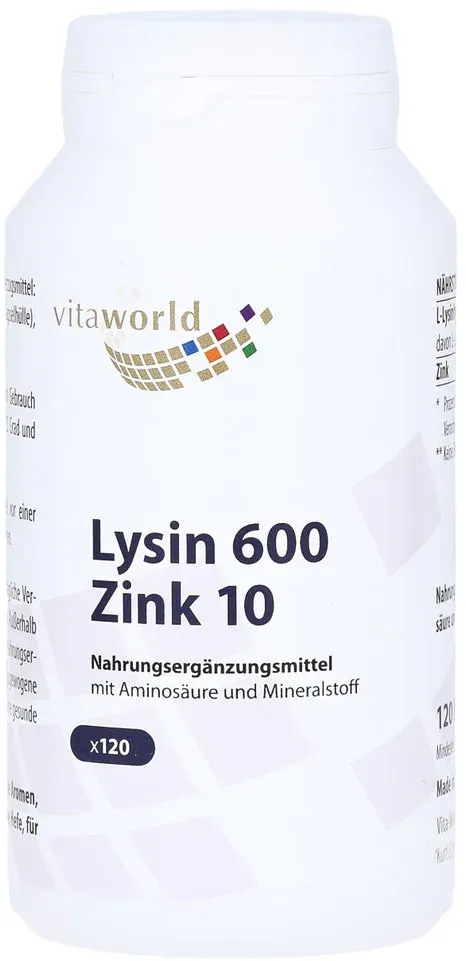 Lysin 600 mg plus Zink 10 mg Kapseln 120 St