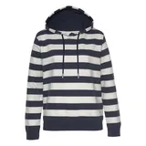H.I.S. Kapuzensweatshirt Marine/Ecru-Gestreift 44/46