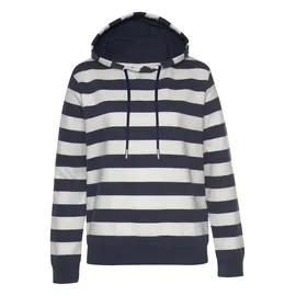 H.I.S. Kapuzensweatshirt Marine/Ecru-Gestreift 44/46