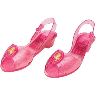 Disguise Aurora Jelly Shoes Offizielle Disney Prinzessin Kostüm Schuhe mit Aurora Emblem, Kinder Größe 11/12 Medium