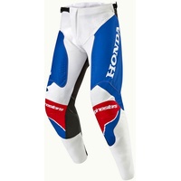 Alpinestars Honda Racer Iconic Textilhose - Weiß/Hellblau/Hellrot/Schwarz / 28
