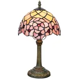 wecrejoni Tiffany Lampe, Nachttischlampe, Buntglaslampe für Schlafzimmer, Wohnheim, Küche, ästhetisches, süßes Wohndekor-Geschenk (Kirschblüten)