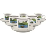 Villeroy & Boch Tasse Espressotassen mit Untertassen 100 ml 6 x)
