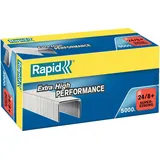 Rapid 24860100 Heftklammern 24/8+mm Super Strong, verzinkt, 5000 Stück