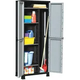 vidaXL Kunststoffschrank 0,68 x 0,39 x 1,72 m grau