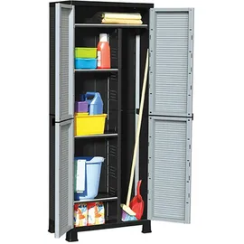 vidaXL Kunststoffschrank 0,68 x 0,39 x 1,72 m grau