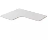 deskspace Schreibtischplatte Eck Tischplatte 160x130x70cm massive Holzplatte für Schreibtisch weiß