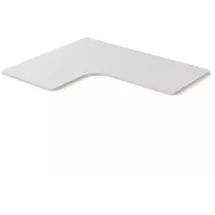 deskspace Schreibtischplatte Eck Tischplatte 160x130x70cm massive Holzplatte für Schreibtisch weiß