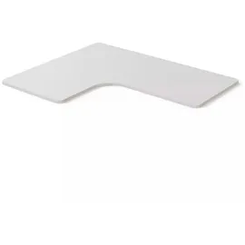 deskspace Schreibtischplatte Eck Tischplatte 160x130x70cm massive Holzplatte für Schreibtisch weiß