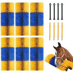 VEVOR 6x Kratzbürste Viehbürste Scheuerbürste für Nutztiere Pferde 51x19x10cm