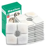 Hantoc 12 Stück Ersatzfilter für Trinkbrunnen, Katzenbrunnen Filter für Katzen und Hunde Cat Fountain Ersatzfilter mit Harz und Aktivkohle 2.5L Quadrat