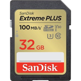 SanDisk Extreme PLUS R100/W60 SDHC 32GB, UHS-I U3, Class 10 (SDSDXWT-032G-GNCIN)