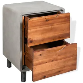 vidaXL Nachtschrank Beton 40 x 30 x 50 cm Grau