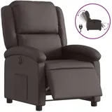 vidaXL Relaxsessel Elektrisch Leder 55,8 x 99,5 x 73,8 cm Dunkelbraun mit Rollen
