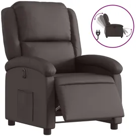 vidaXL Relaxsessel Elektrisch Leder 55,8 x 99,5 x 73,8 cm Dunkelbraun mit Rollen